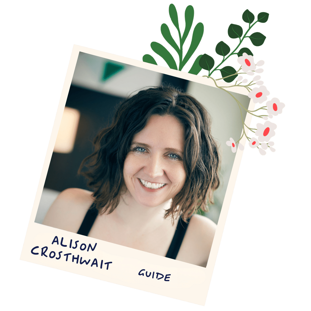 Alison Crosthwait, R lean, Polaroid with flowers