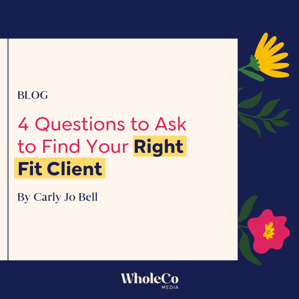 4 questions for Right Fit client