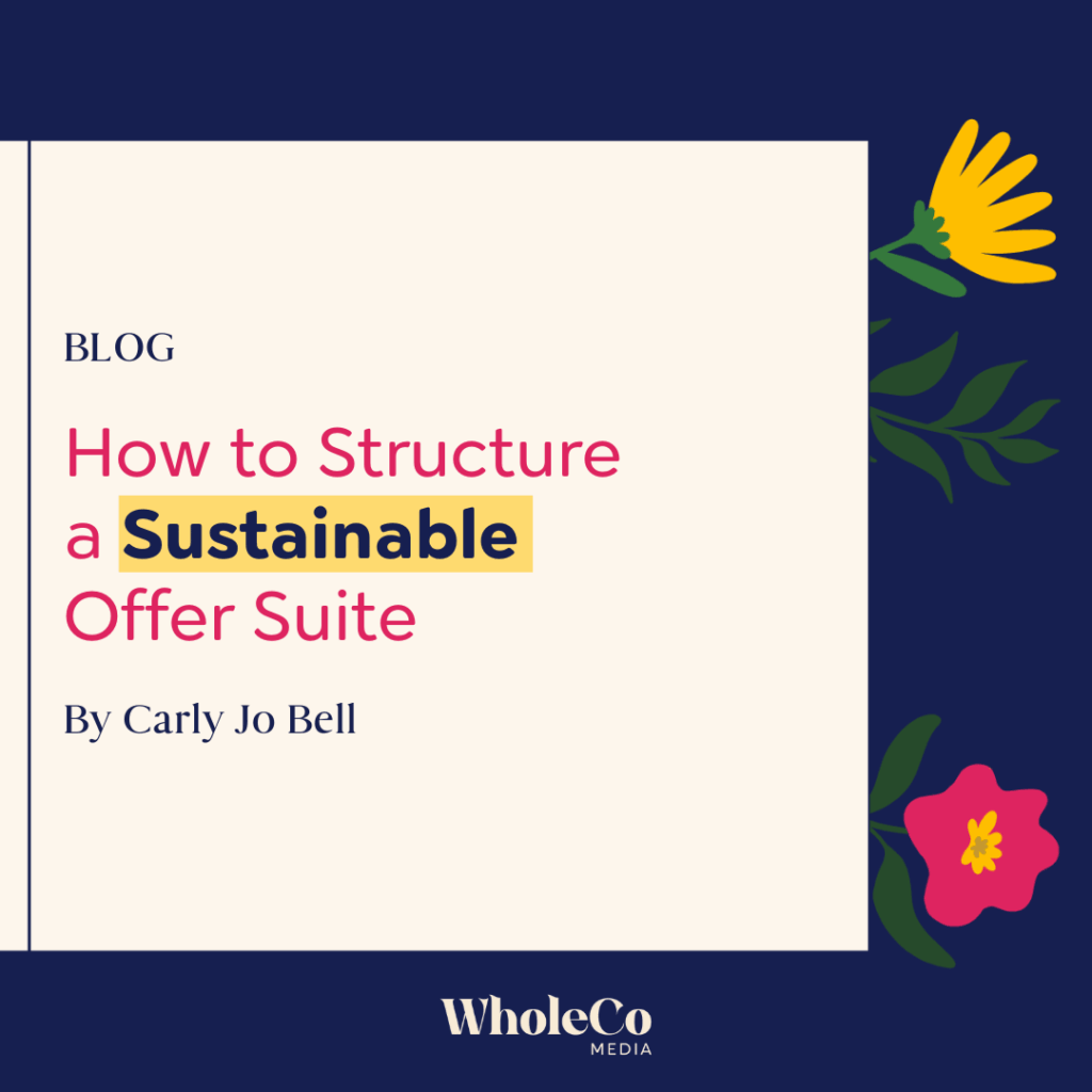 How to Structure a Sustainable Offer Suite by WholeCo Media